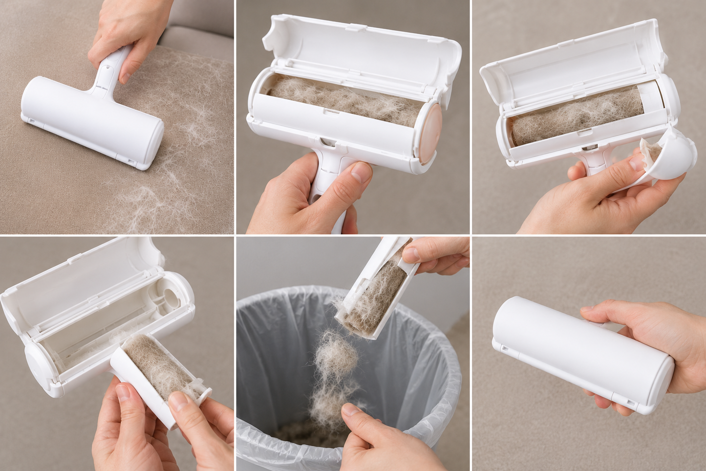 Steamy Self-Cleaning Pet Hair Remover Brush