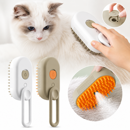 Steamy Self-Cleaning Pet Brush