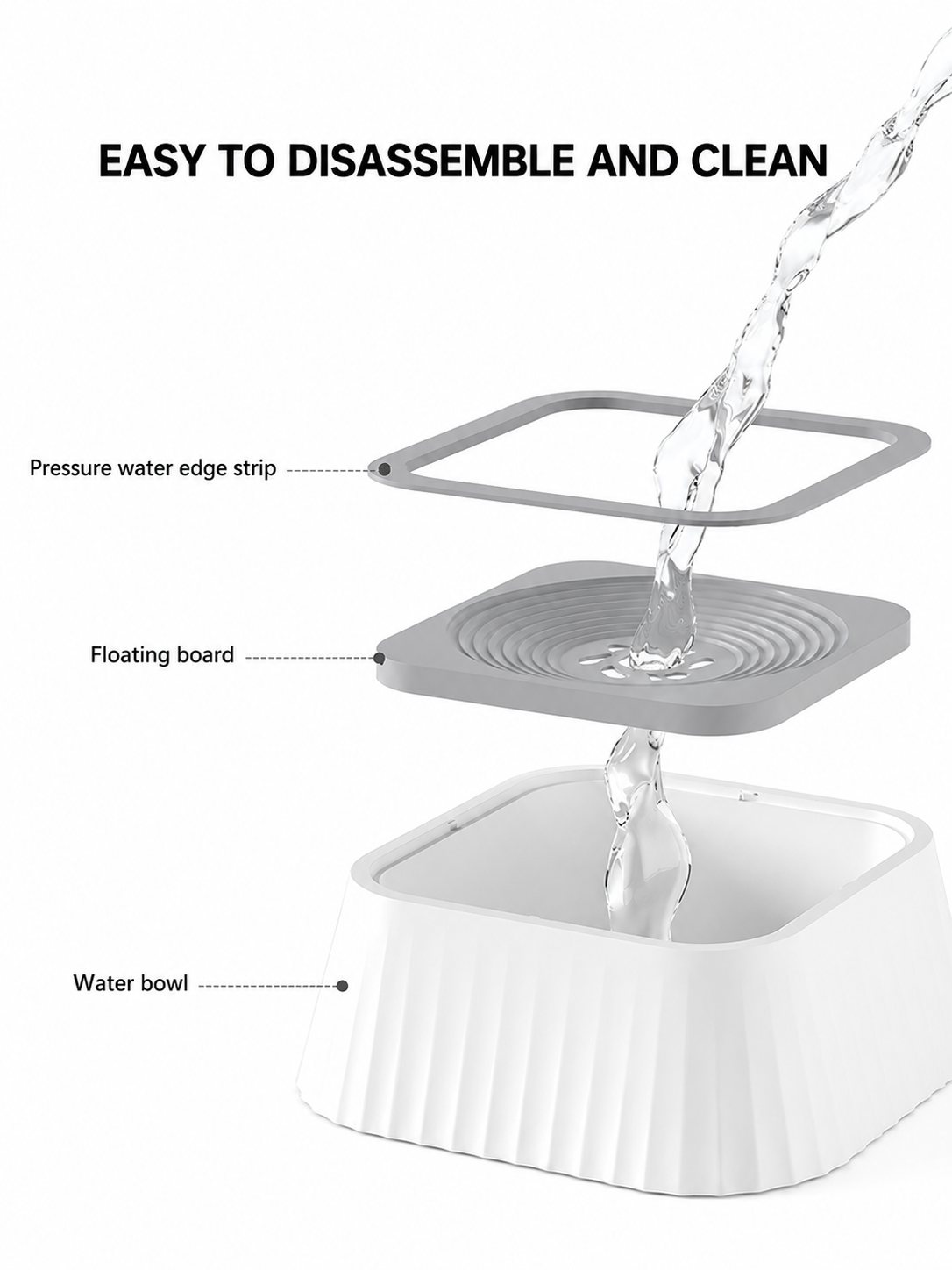 No-Spill Pet Water Bowl