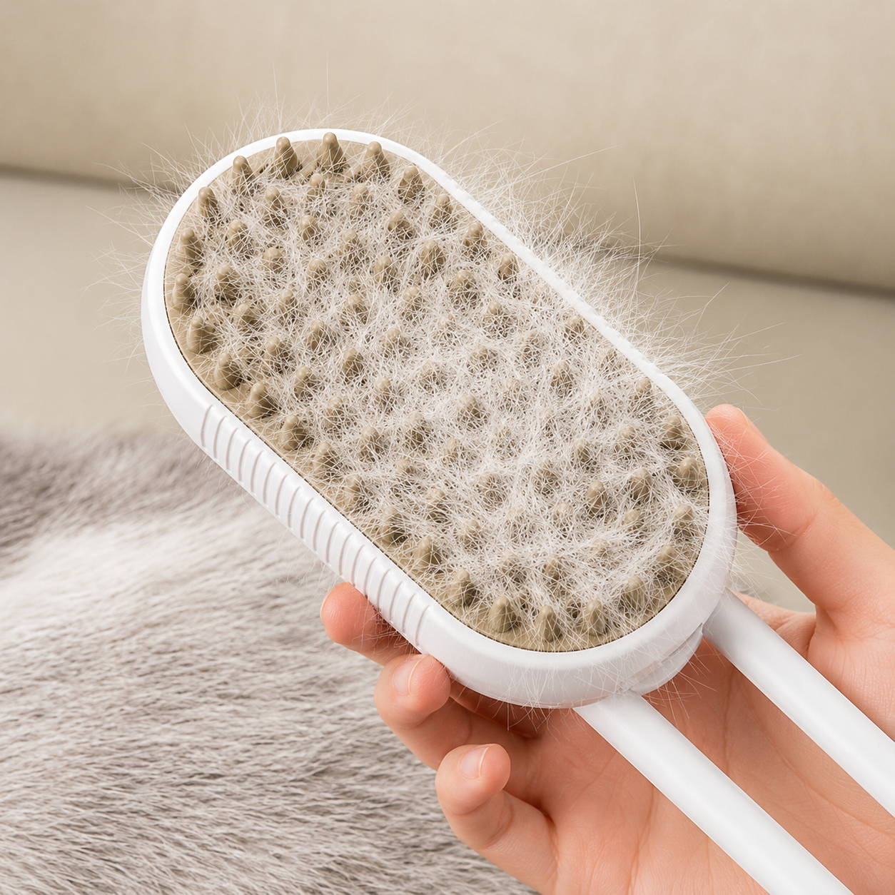 Steamy Self-Cleaning Pet Brush