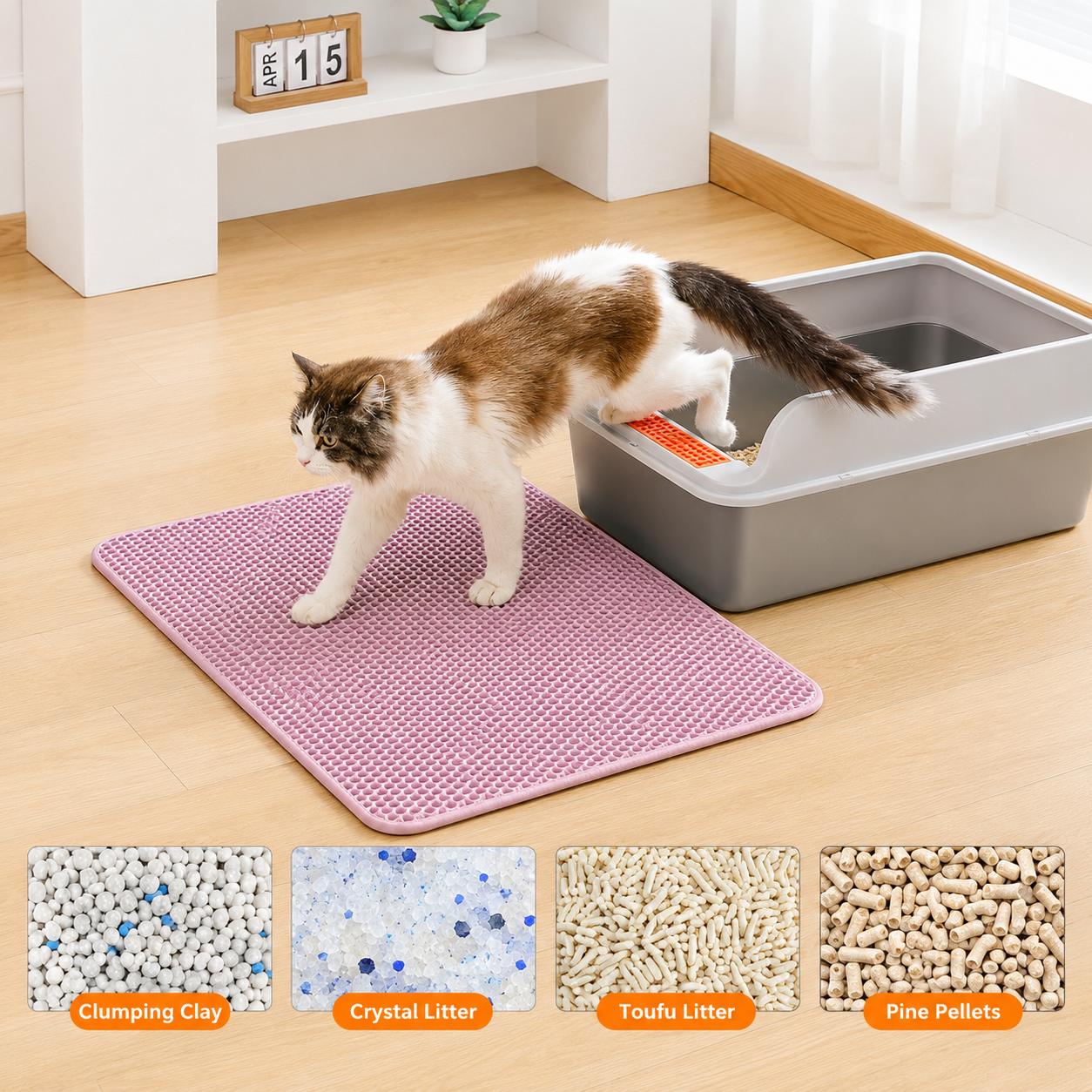 Double-Layer Cat Litter Trapping Mat