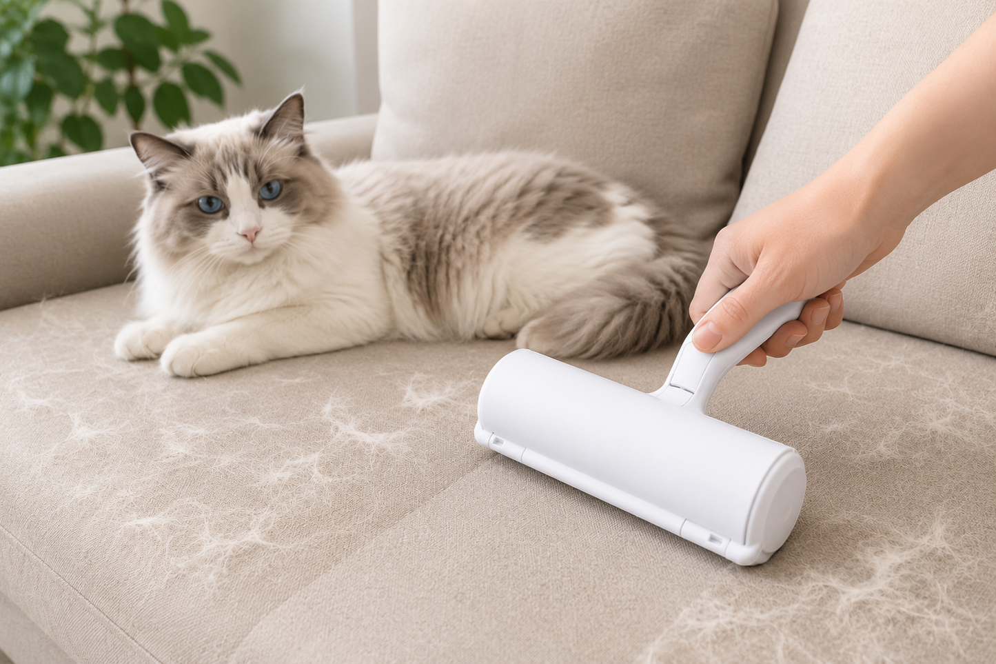 Steamy Self-Cleaning Pet Hair Remover Brush