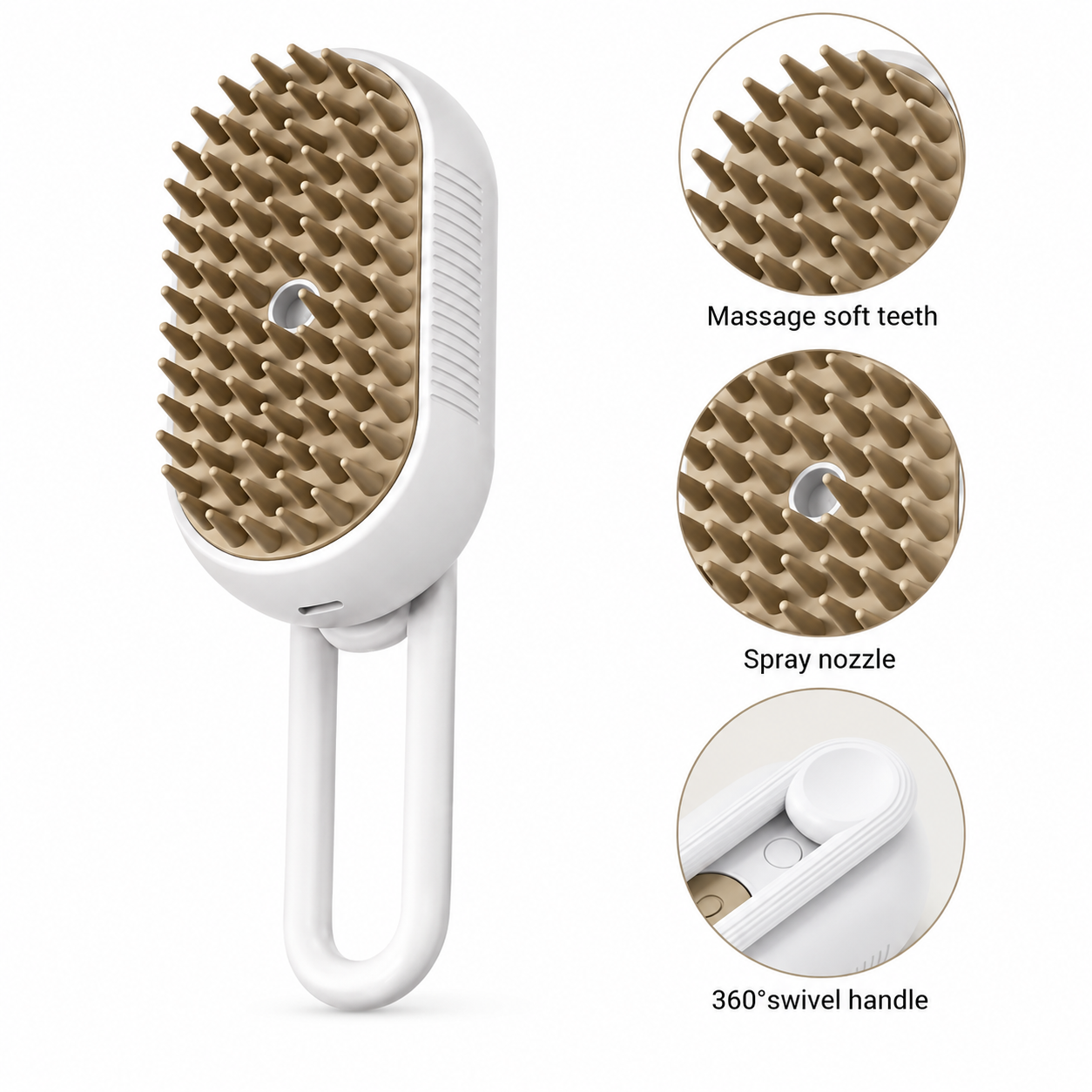Steamy Self-Cleaning Pet Brush